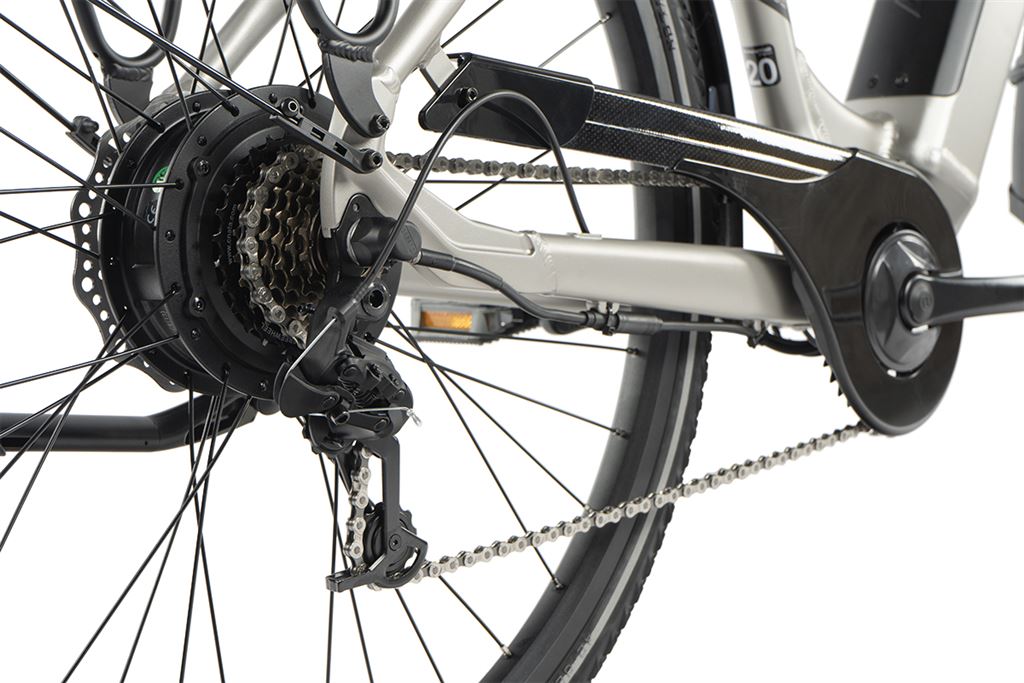 E-BIKE 28 INDUKTORA 18-3, SILVER (rear motor)