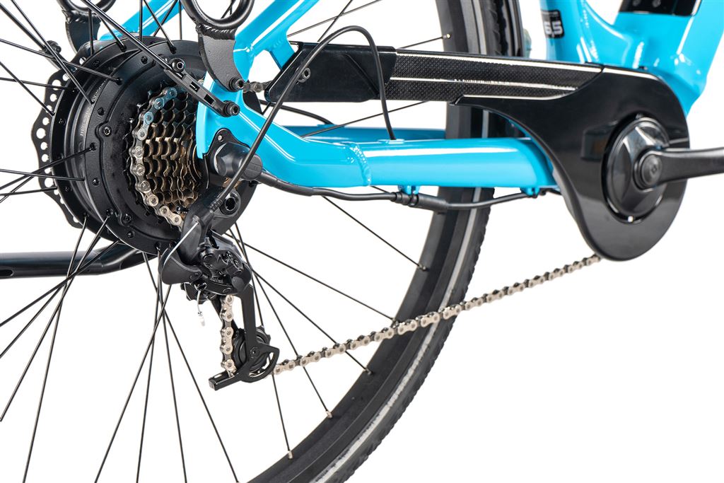 E-BIKE 28 INDUKTORA 18-4, BLUE (rear motor)
