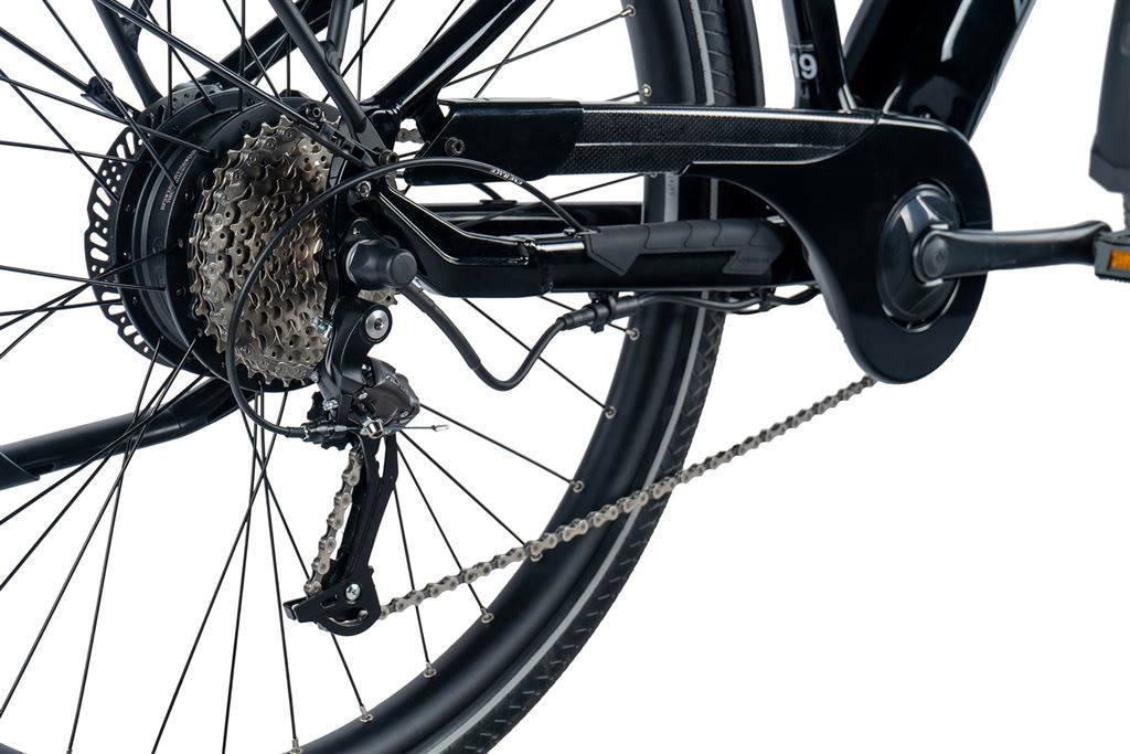 E-BIKE 28 SANDY GENT 19-1, BLACK SHINY (REAR MOTOR)