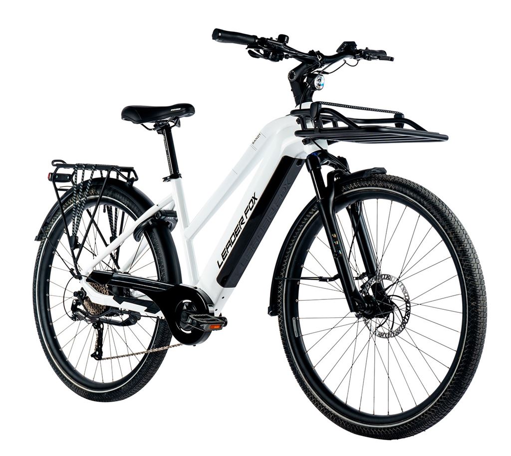 E-BIKE 28 SANDY LADY 16,5-1,WHITE SHINY (REAR MOTOR)