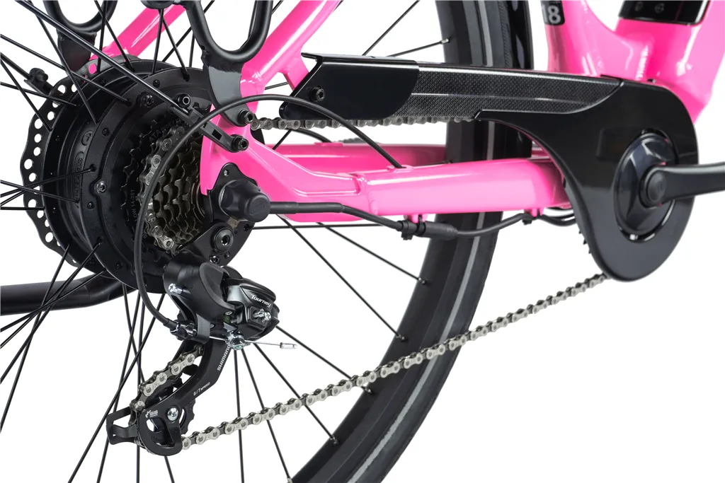 E-BIKE 28 INDUKTORA 16,5-5, PINK SHINY (rear motor)
