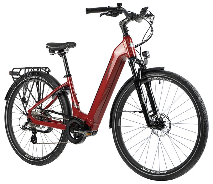 E-BIKE 28 SAGA CITY 18-1, DARK RED SHINY (MODEST)