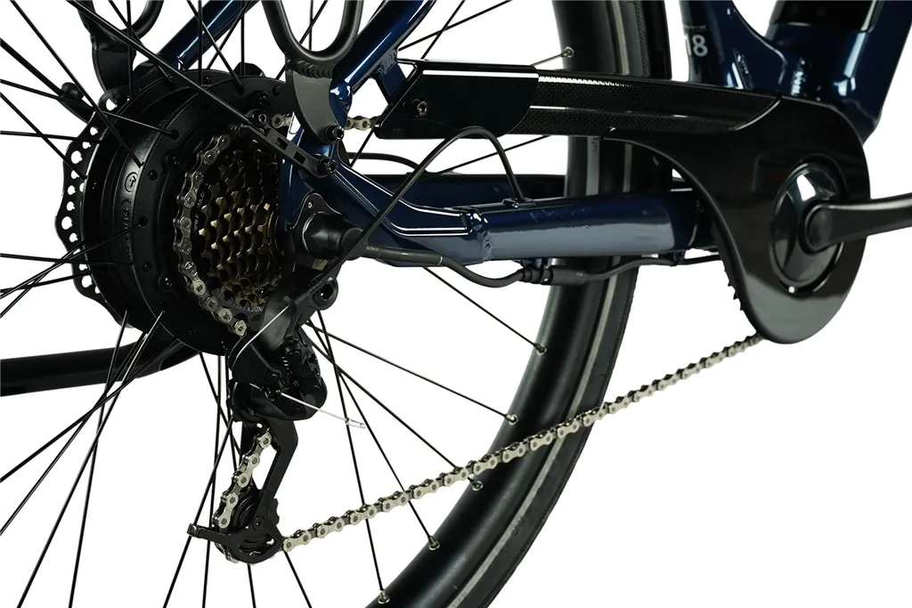 E-BIKE 28 NARA 20-2, DARK BLUE SHINY (REAR MOTOR)