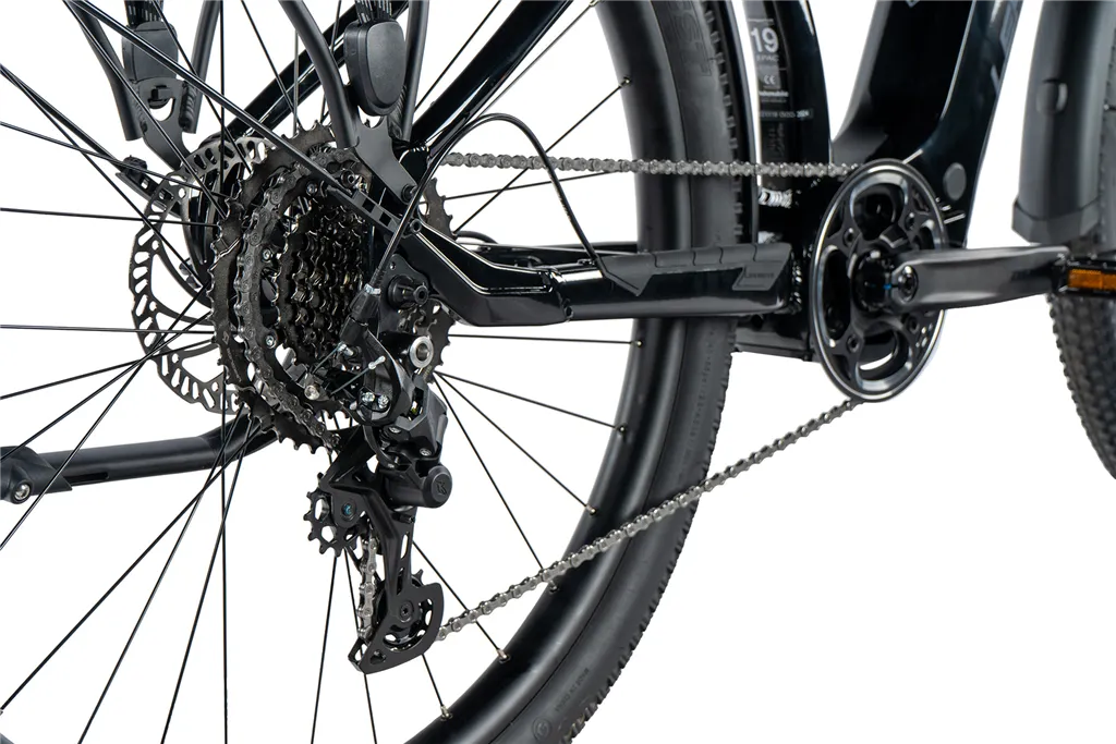 E-BIKE 28 BEND GENT CROSS 19-1, BLACK SHINY (M510)