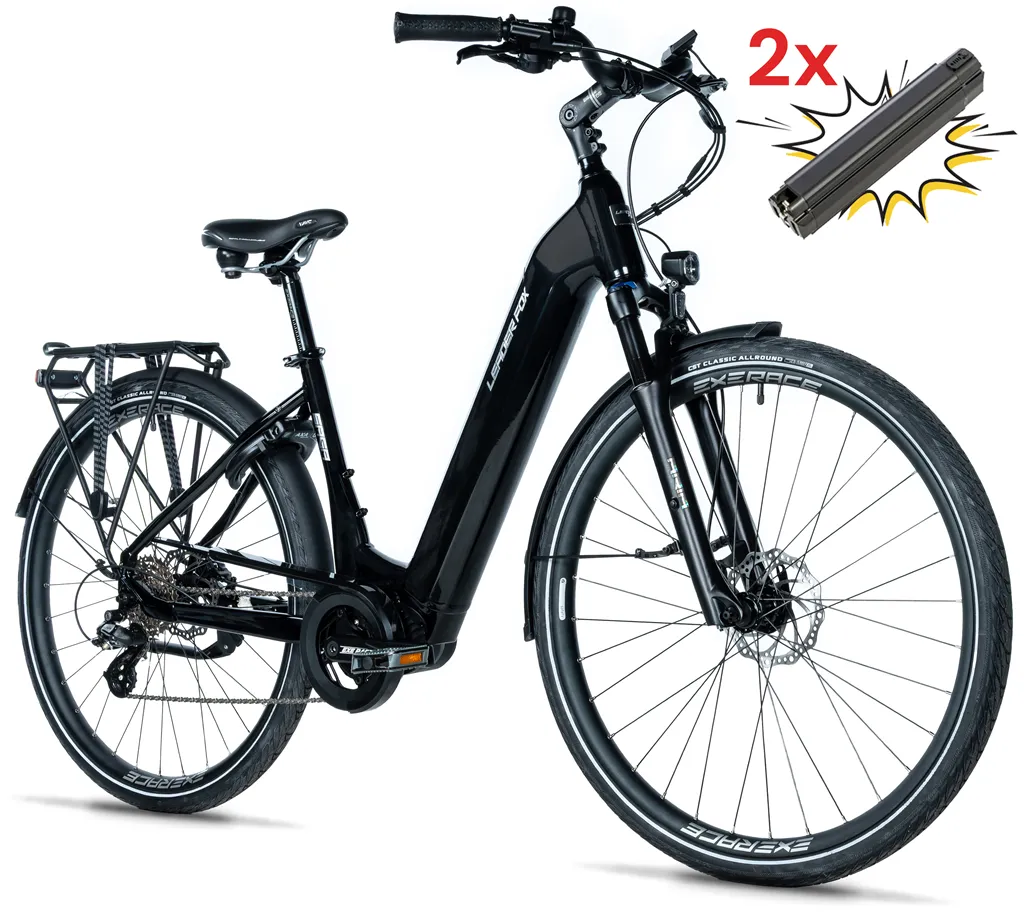 E-BIKE 28 SAGA CITY 18-1, BLACK SHINY (MODEST)