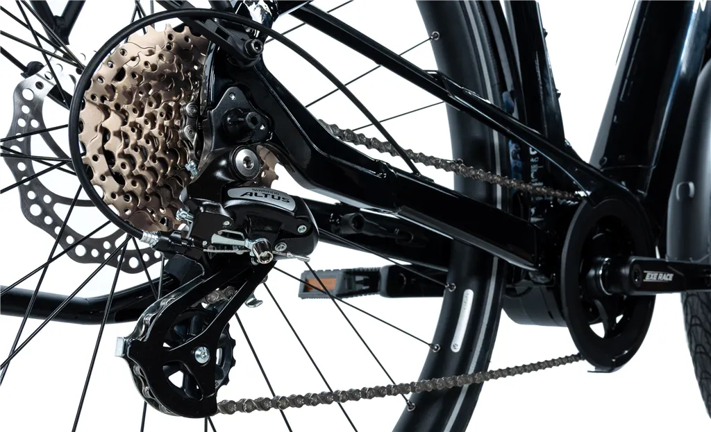 E-BIKE 28 SAGA CITY 18-1, BLACK SHINY (MODEST)