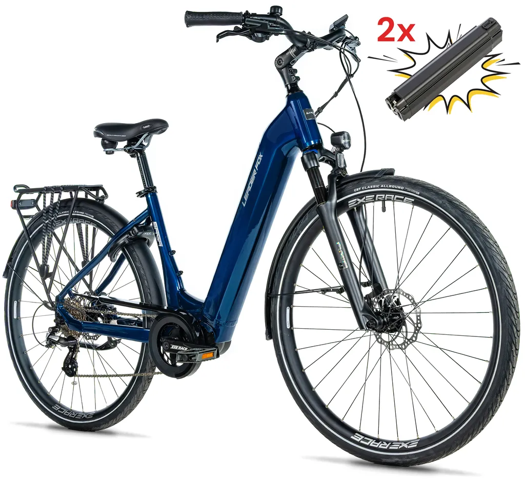 E-BIKE 28 SAGA CITY 18-2, DARK BLUE SHINY (MODEST)