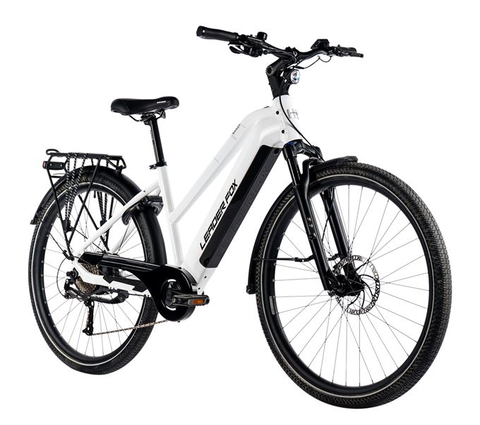 E-BIKE 28 SANDY LADY 16,5-1,WHITE SHINY (REAR MOTOR)
