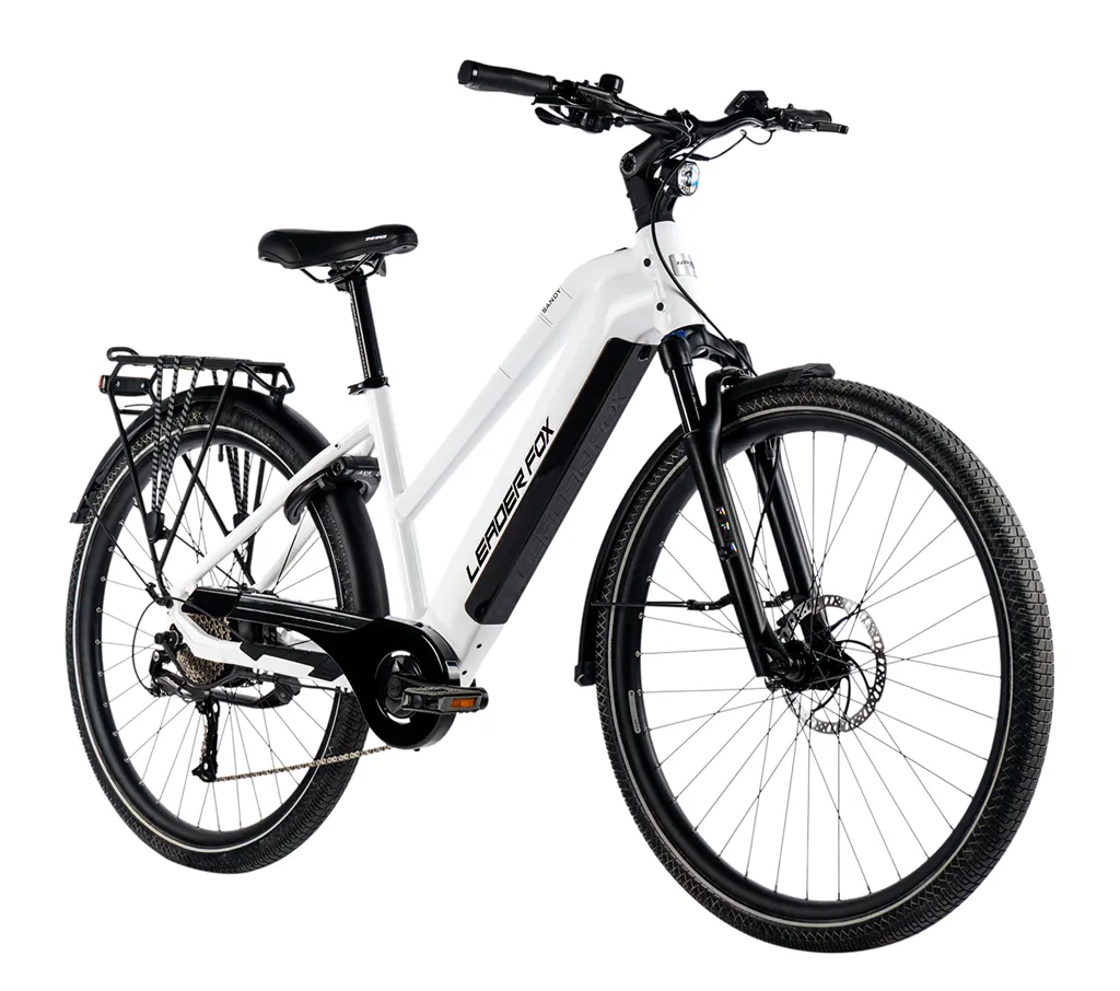 E-BIKE 28 SANDY LADY 16,5-1,WHITE SHINY (REAR MOTOR)