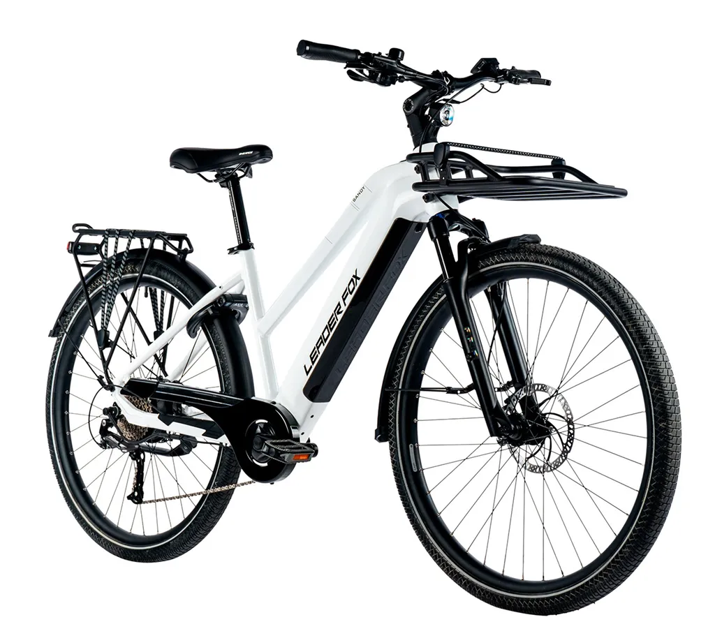 E-BIKE 28 SANDY LADY 16,5-1,WHITE SHINY (REAR MOTOR)