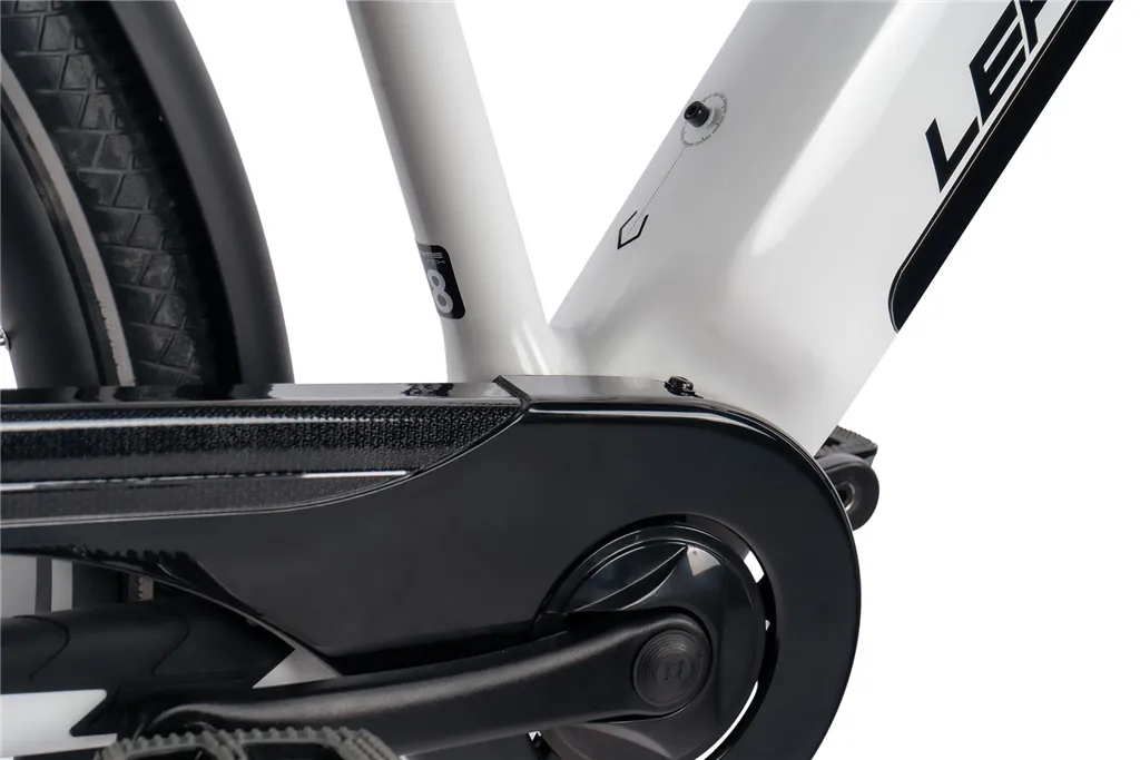 E-BIKE 28 SANDY LADY 16,5-1,WHITE SHINY (REAR MOTOR)