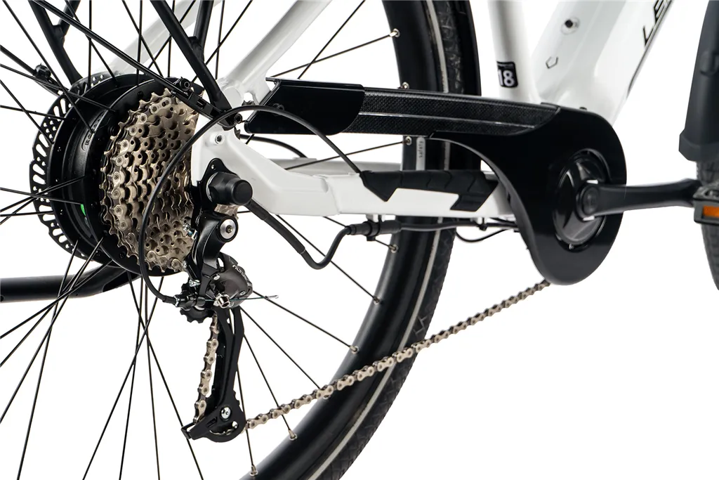 E-BIKE 28 SANDY LADY 16,5-1,WHITE SHINY (REAR MOTOR)