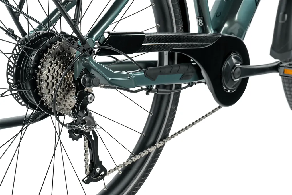 E-BIKE 28 SANDY LADY 18-3, GREEN BOTTLE (REAR MOTOR)