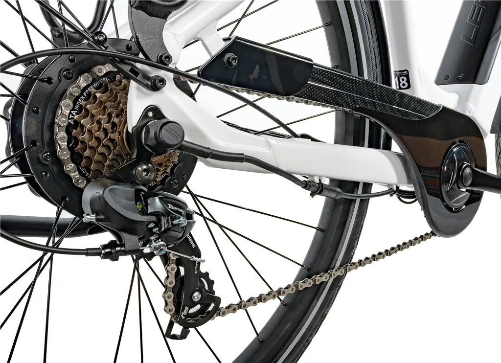 E-BIKE 28 INDUKTORA 18-2, WHITE (rear motor)