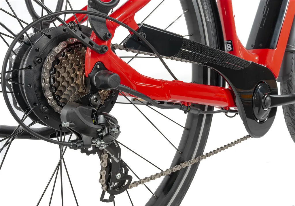 E-BIKE 28 INDUKTORA 16,5-4, RED (rear motor)